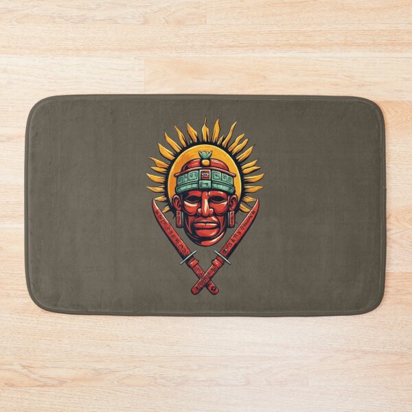 Item preview, Mayan Warrior Mask with Crossed Blades & Sun | Elysium Echoes Icon designed and sold by Shift-Bloom.