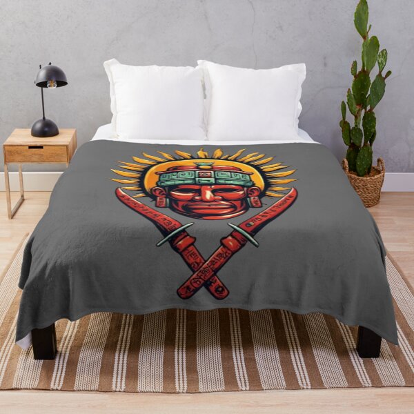 Item preview, Mayan Warrior Mask with Crossed Blades & Sun | Elysium Echoes Icon designed and sold by Shift-Bloom.