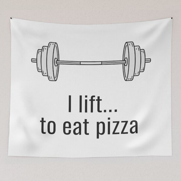 Item preview, Funny I Lift To Eat Pizza Barbell Gym Humor designed and sold by Amir Faysal.