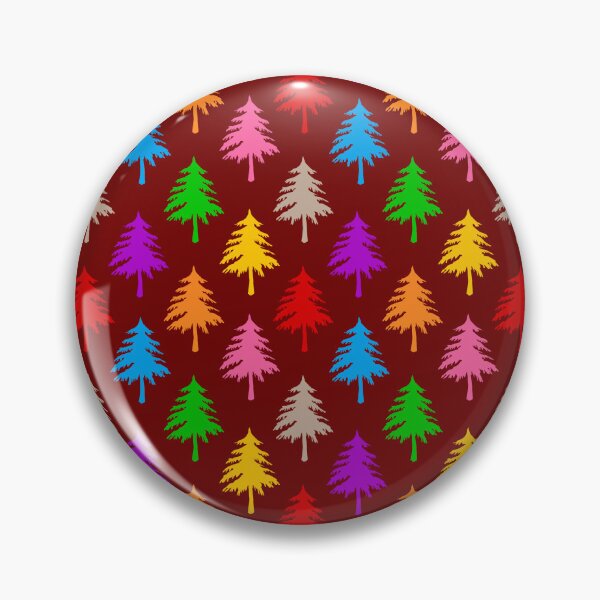 Item preview, Multicolored Pine Cone Trees - Red  designed and sold by PatternTitan.