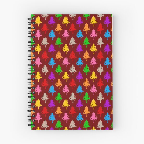 Item preview, Multicolored Pine Cone Trees - Red  designed and sold by PatternTitan.