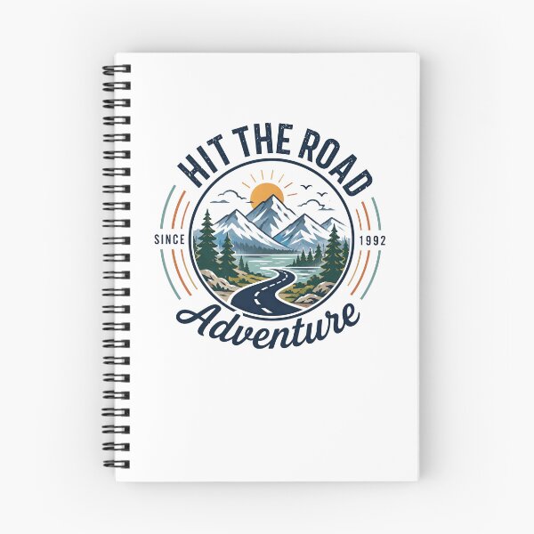 Item preview, Hit The Road Adventure Outdoor Travel Mountains Camping Road Trip 1992 designed and sold by JonesFlora2025.