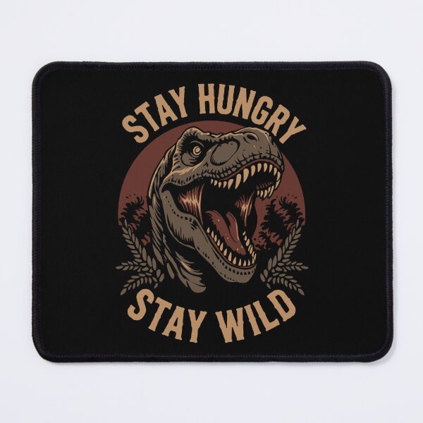 Item preview, Stay Hungry Stay Wild Cute Dinosaur Vintage Motivational Retro T-Shirt designed and sold by phsycartwork.