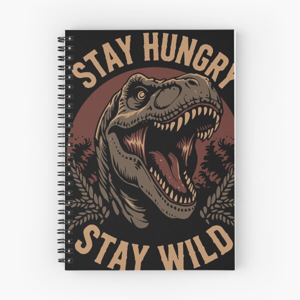 Item preview, Stay Hungry Stay Wild Cute Dinosaur Vintage Motivational Retro T-Shirt designed and sold by phsycartwork.