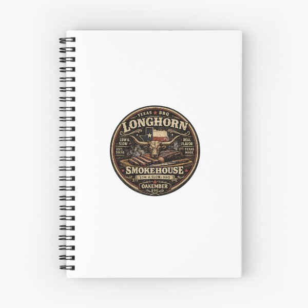 Item preview, Longhorn Smokehouse | Texas BBQ Vintage Badge | OakEmber designed and sold by OakEmber.