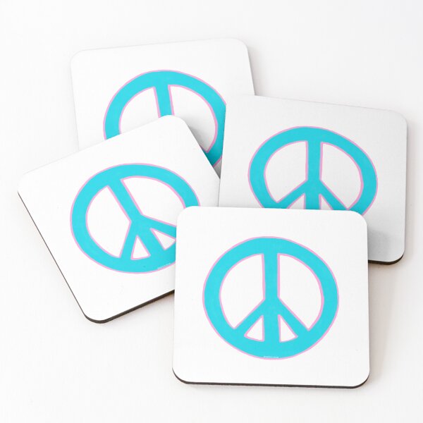 Item preview, Peace Symbol Disarmament Peace Sign Blue and Pink designed and sold by CovetedCove.