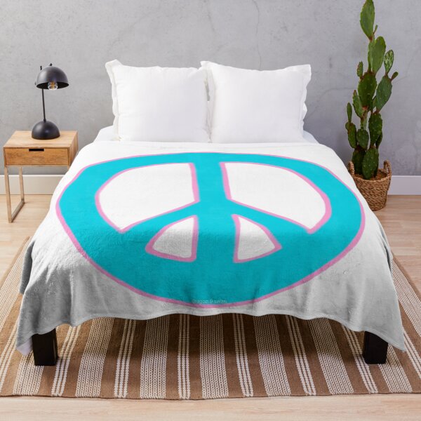 Item preview, Peace Symbol Disarmament Peace Sign Blue and Pink designed and sold by CovetedCove.