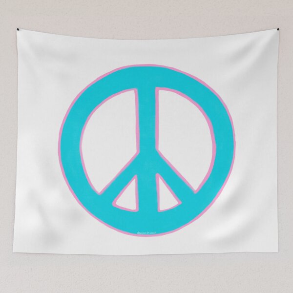 Item preview, Peace Symbol Disarmament Peace Sign Blue and Pink designed and sold by CovetedCove.