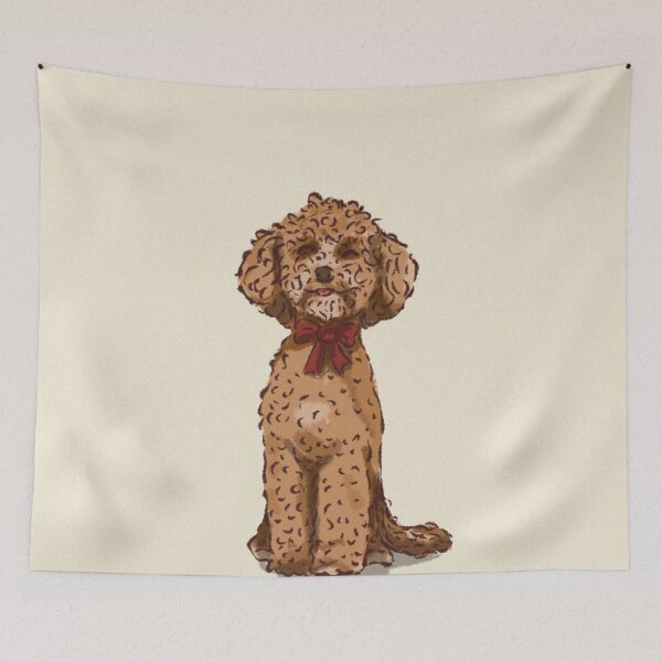 Item preview, A cute dog with a red bow  designed and sold by Hessah-HA.