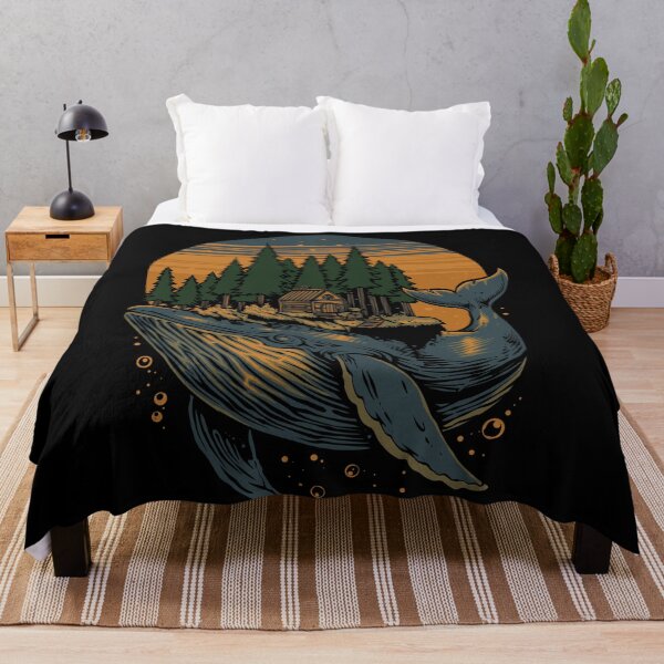 Item preview, Dreamy Whale Moon Vintage Ocean Nature Celestial Art T-Shirt designed and sold by phsycartwork.