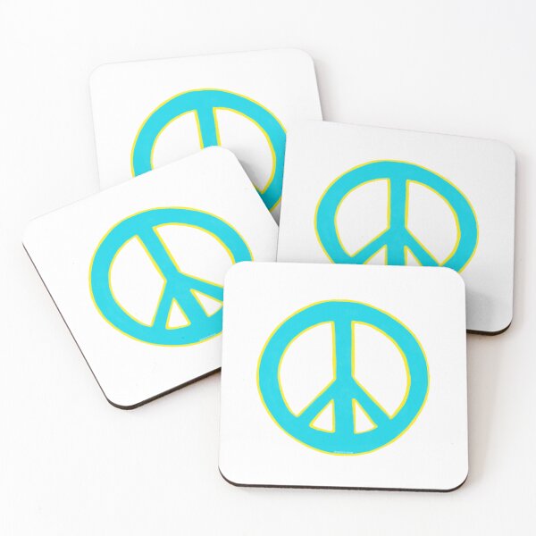 Item preview, Peace Symbol Disarmament Peace Sign Blue and Yellow designed and sold by CovetedCove.
