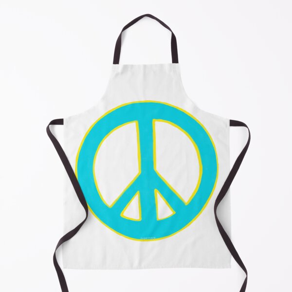 Item preview, Peace Symbol Disarmament Peace Sign Blue and Yellow designed and sold by CovetedCove.