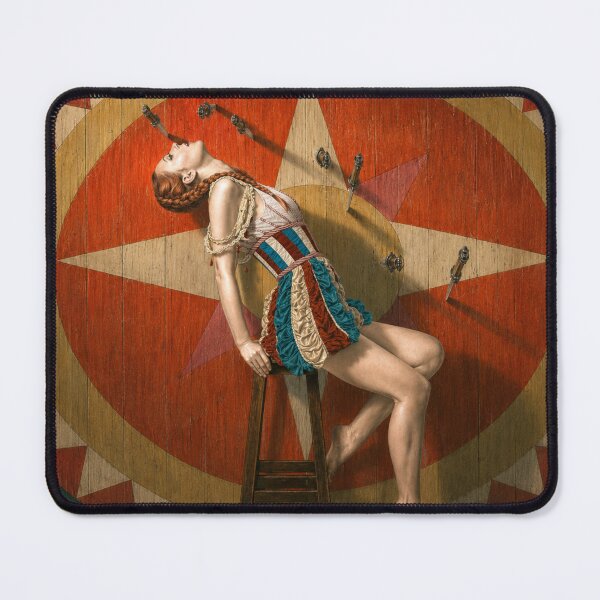 Item preview, The Knife Thrower - Vintage Circus Style Knife Thrower Target Girl Wall Art for Circus Lovers designed and sold by RickE.