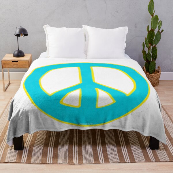 Item preview, Peace Symbol Disarmament Peace Sign Blue and Yellow designed and sold by CovetedCove.