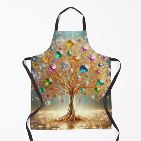 Item preview, Golden Crystal Tree • Gemstone Fantasy Art • Magical Prosperity Decor designed and sold by YourForKor.