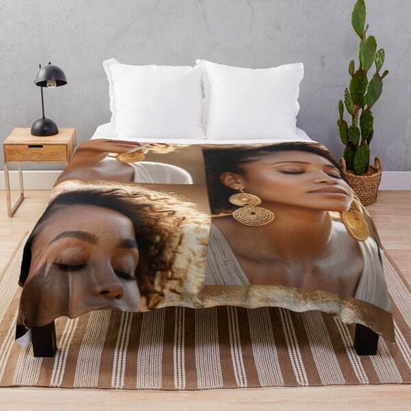Item preview, Portrait - Woman with Afro Hair, Afro-Bohemian Aesthetic designed and sold by Beat-It.