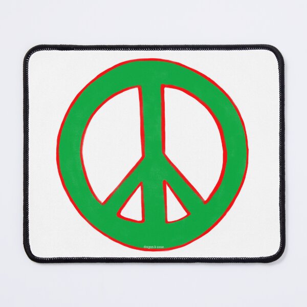 Item preview, Peace Symbol Disarmament Peace Sign Green and Red designed and sold by CovetedCove.