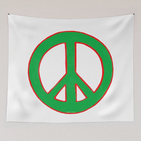Item preview, Peace Symbol Disarmament Peace Sign Green and Red designed and sold by CovetedCove.
