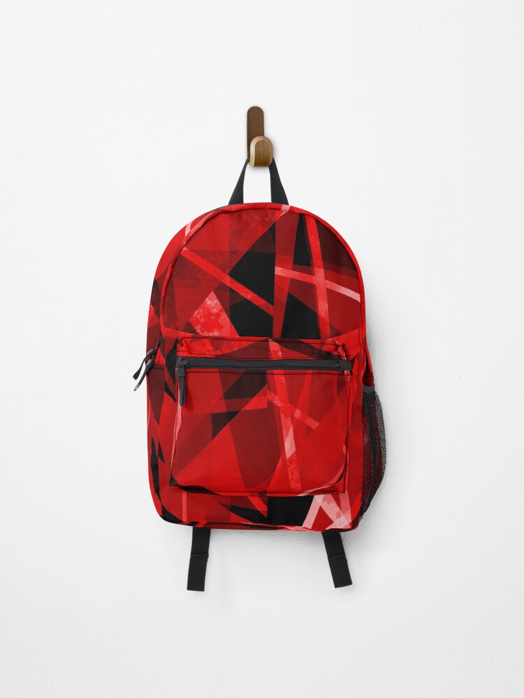 Thumbnail 1 of 3, Backpack, Intersection Red Abstract  designed and sold by Hitchen.