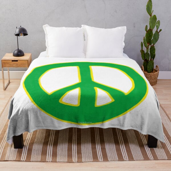 Item preview, Peace Symbol Disarmament Peace Sign Green and Yellow designed and sold by CovetedCove.