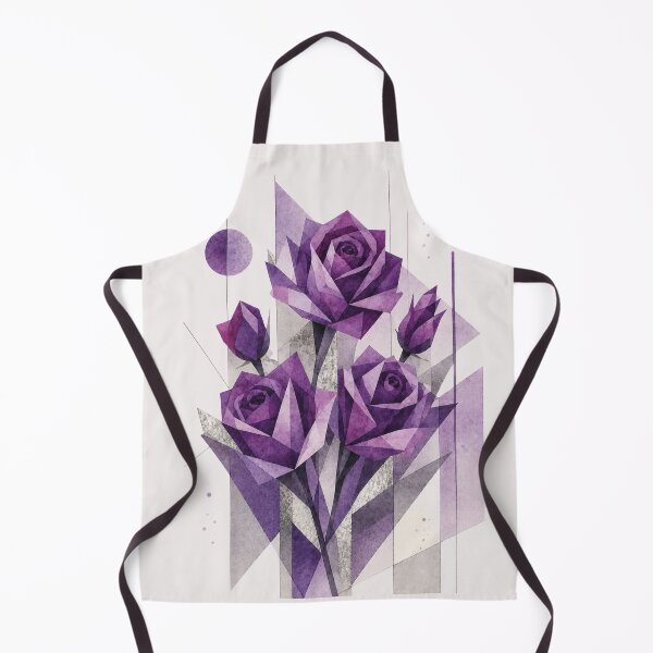 Item preview, Geometric Abstract Roses in purple tones. A delicate bouquet. designed and sold by NewtBoo.
