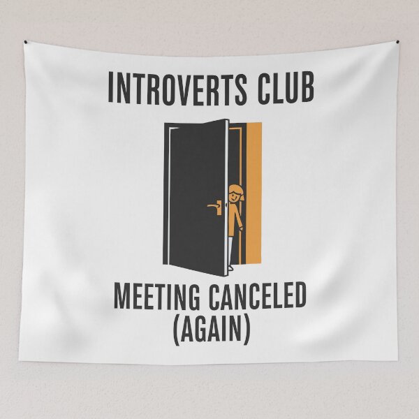 Item preview, Funny Introverts Club Meeting Canceled Social Anxiety Humor designed and sold by Amir Faysal.