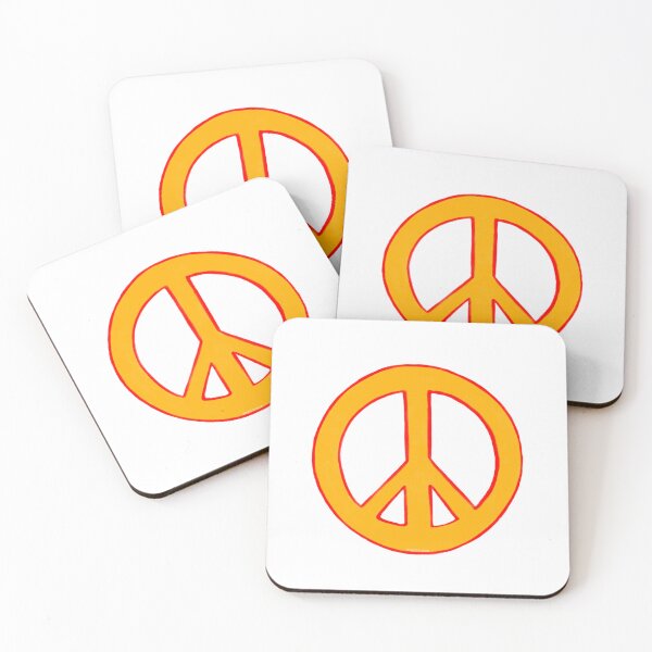 Item preview, Peace Symbol Disarmament Peace Sign Orange and Red designed and sold by CovetedCove.