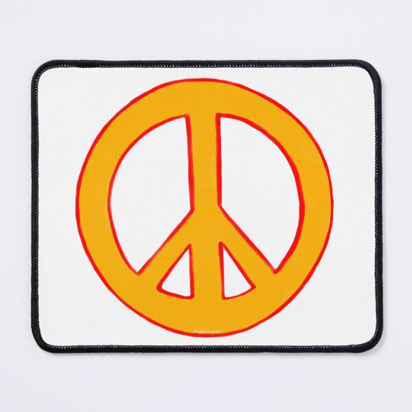 Item preview, Peace Symbol Disarmament Peace Sign Orange and Red designed and sold by CovetedCove.