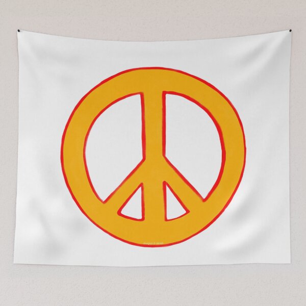 Item preview, Peace Symbol Disarmament Peace Sign Orange and Red designed and sold by CovetedCove.