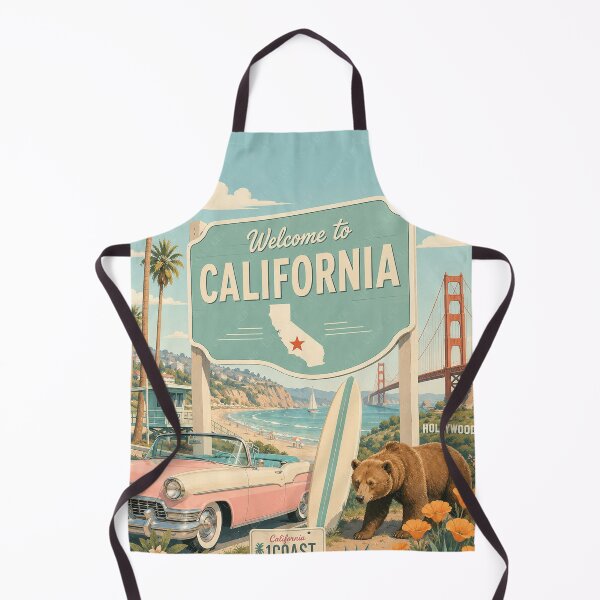 Item preview, Welcome to California Retro Travel Poster designed and sold by LuluLeb.