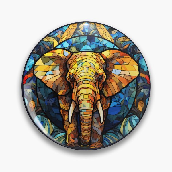 Item preview, Elephant Stained Glass Leadlight Artistic Design Boys Girls designed and sold by rafaeltto.