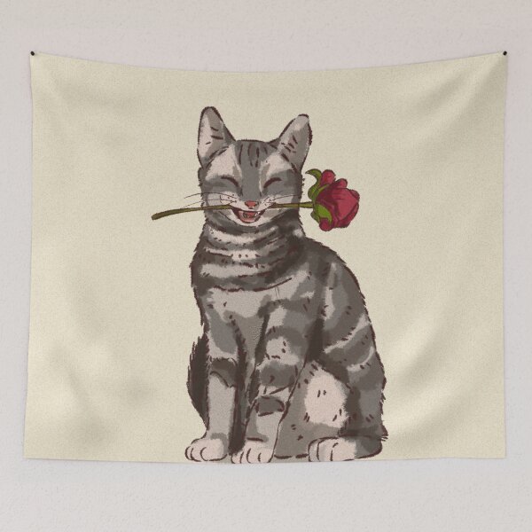 Item preview, A cute dog with a red rose  designed and sold by Hessah-HA.
