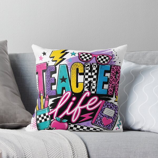 Item preview, Retro Teacher Life Vibrant Leopard Illustration designed and sold by JmiliArts.