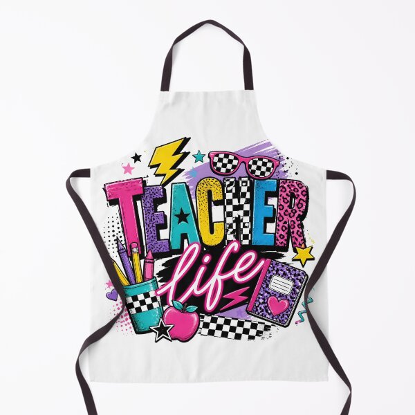 Item preview, Retro Teacher Life Vibrant Leopard Illustration designed and sold by JmiliArts.
