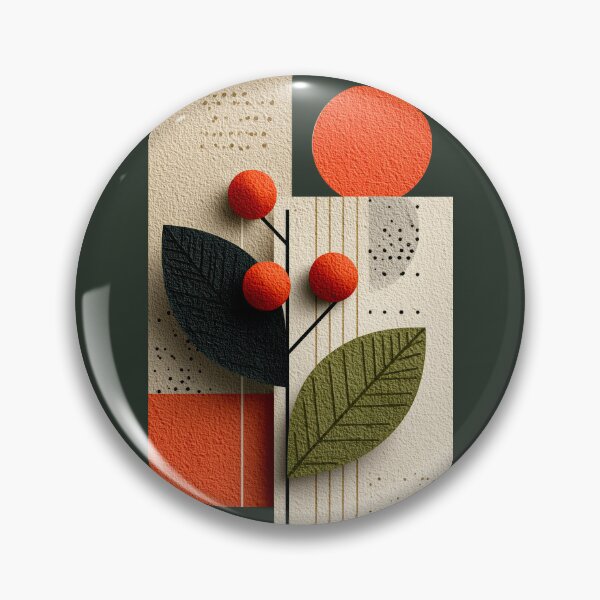 Item preview, Abstract Mid Century Modern Textured Botanical Art designed and sold by colorful-white.