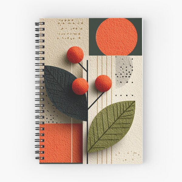 Item preview, Abstract Mid Century Modern Textured Botanical Art designed and sold by colorful-white.