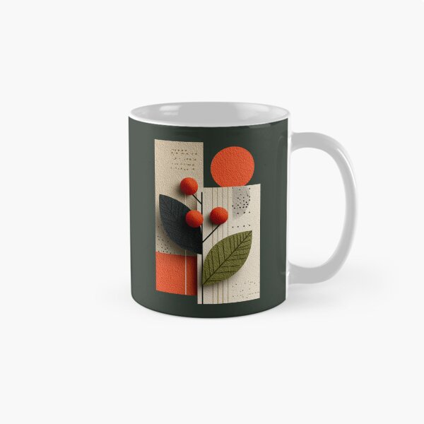 Item preview, Abstract Mid Century Modern Textured Botanical Art designed and sold by colorful-white.