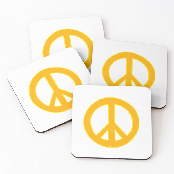 Item preview, Peace Symbol Disarmament Peace Sign Orange and Yellow designed and sold by CovetedCove.