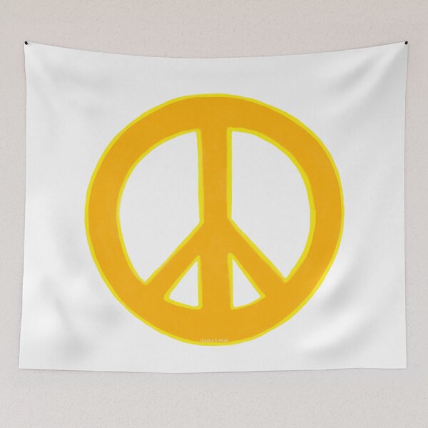 Item preview, Peace Symbol Disarmament Peace Sign Orange and Yellow designed and sold by CovetedCove.