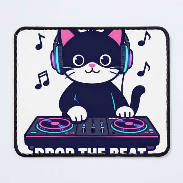 Item preview, Drop The Beat Not Me Off The Table – Funny DJ Cat designed and sold by GoldenPaw Society.