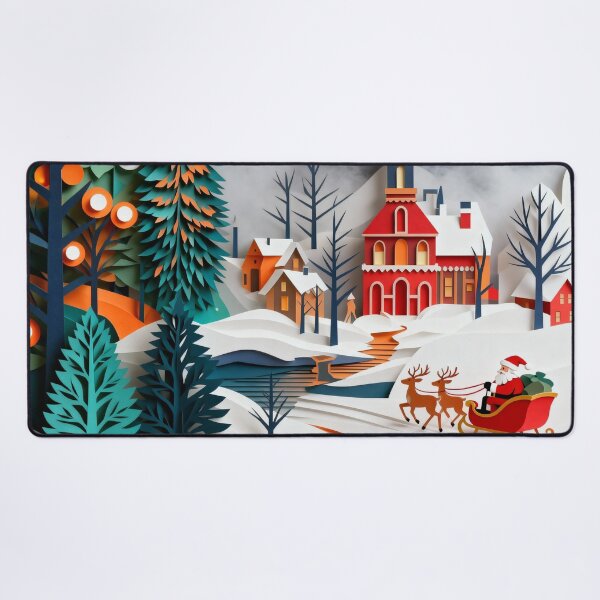 Item preview, Magical Christmas Village With Santa And His Sleigh designed and sold by GaffaDesigns.
