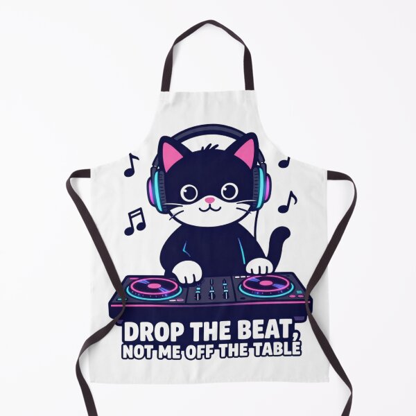 Item preview, Drop The Beat Not Me Off The Table – Funny DJ Cat designed and sold by GoldenPaw Society.