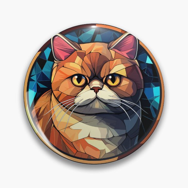 Item preview, Exotic Shorthair Cat Stained Glass Leadlight Artistic Design Boys Girls designed and sold by rafaeltto.