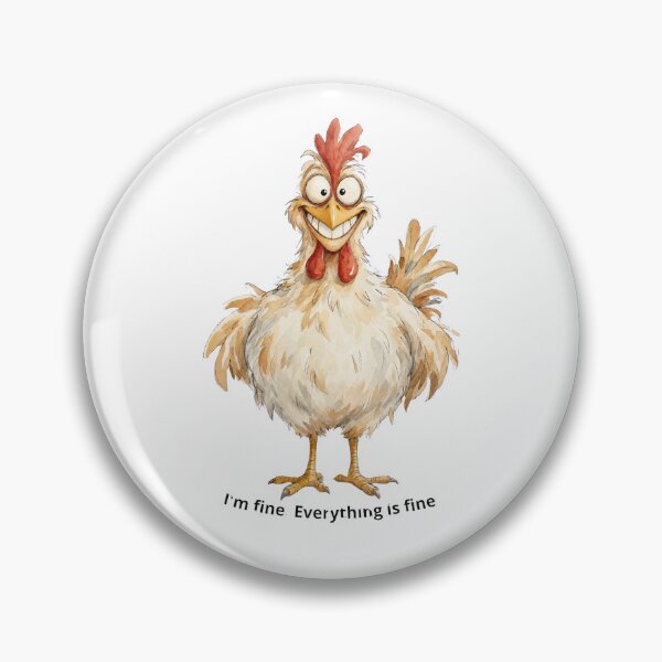 Item preview, Crazy Chicken Smile - Funny Rooster Cartoon designed and sold by DreamyBrushArt.