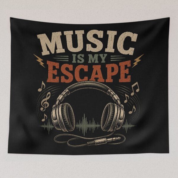 Item preview, Music Is My Escape designed and sold by RetroPlus.