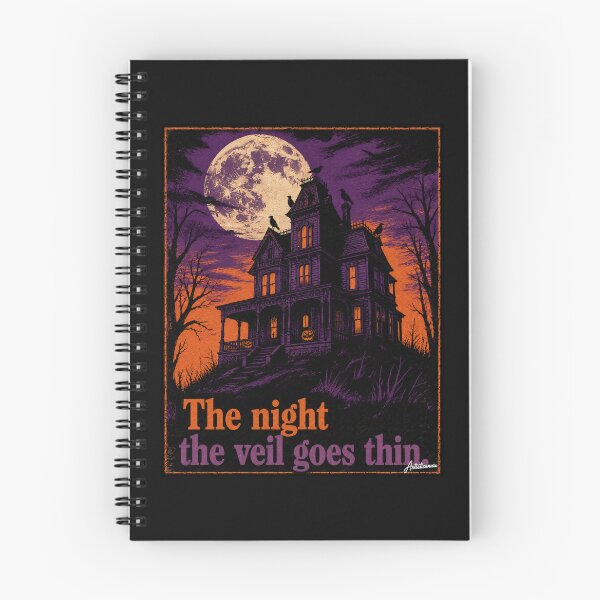 Item preview, Halloween Victorian Haunted House Full Moon Linocut Art Print  designed and sold by Artisticanvas.