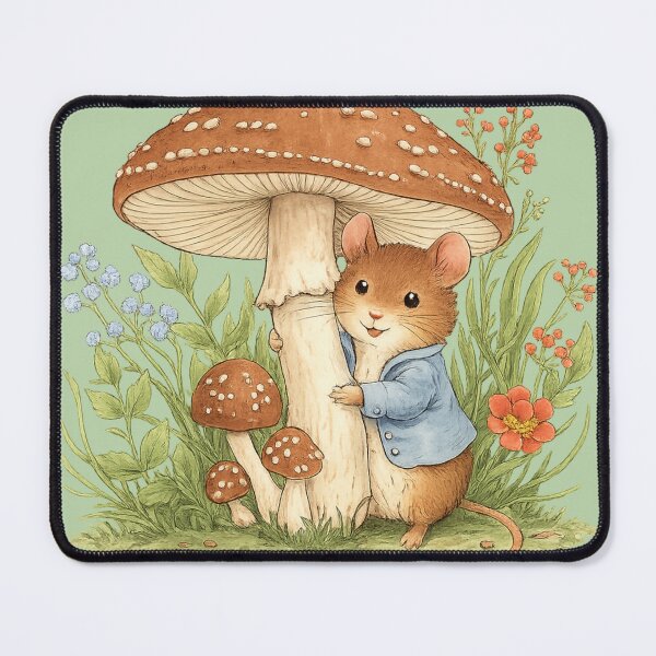 Item preview, Cozy Mouse In Fairy Forest – Gentle Nature Poetry designed and sold by iamdesigns14.