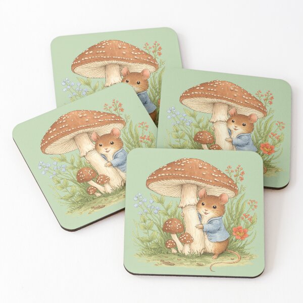 Item preview, Cozy Mouse In Fairy Forest – Gentle Nature Poetry designed and sold by iamdesigns14.
