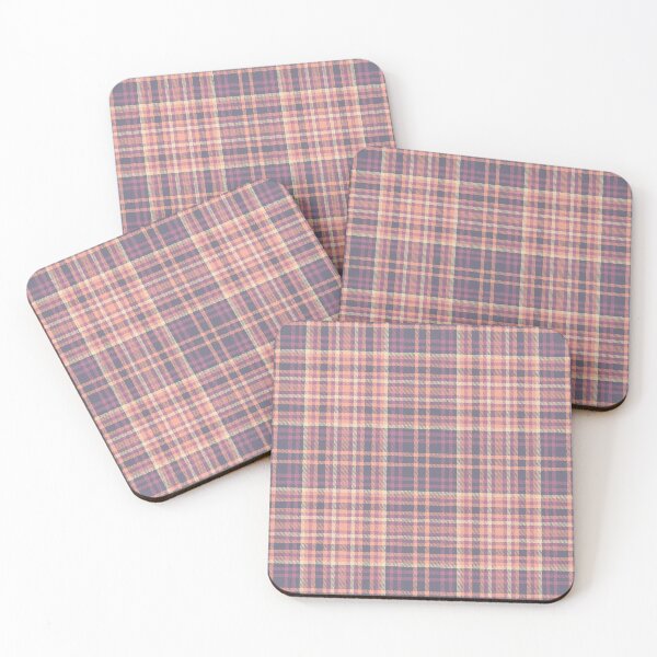 Item preview, Soft Pink and Orange and White Tartan Pattern designed and sold by TeeGeeTees.