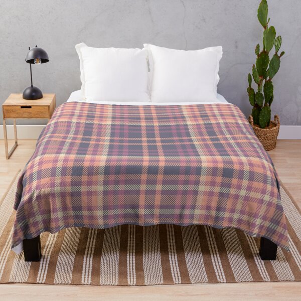 Item preview, Soft Pink and Orange and White Tartan Pattern designed and sold by TeeGeeTees.